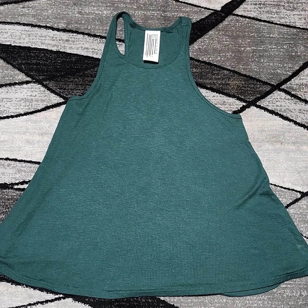 FREE PEOPLE SET-OF-5 RACERBACK RIBBED RELAXED FIT TANK-TOPS LARGE PRICE FIRM - Picture 6 of 12